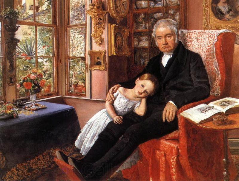 Sir John Everett Millais James Wyatt and His Granddaughter Norge oil painting art